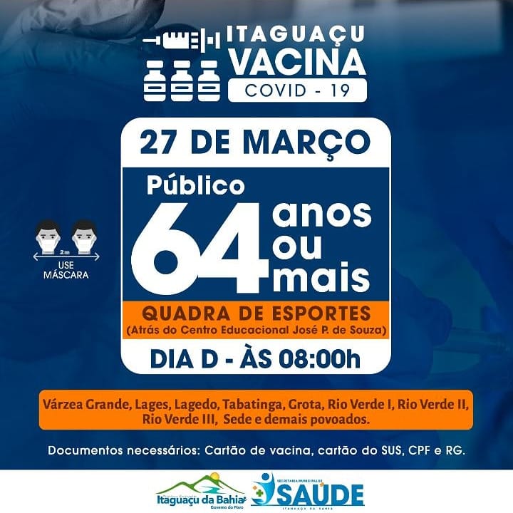 ITAGUAÇU DA BAHIA VACINA Vacinação Contra a Covid-19