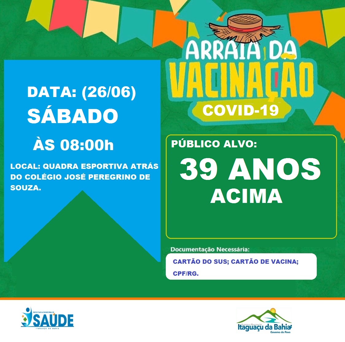 VACINAÇÃO 39 ANOS ACIMA