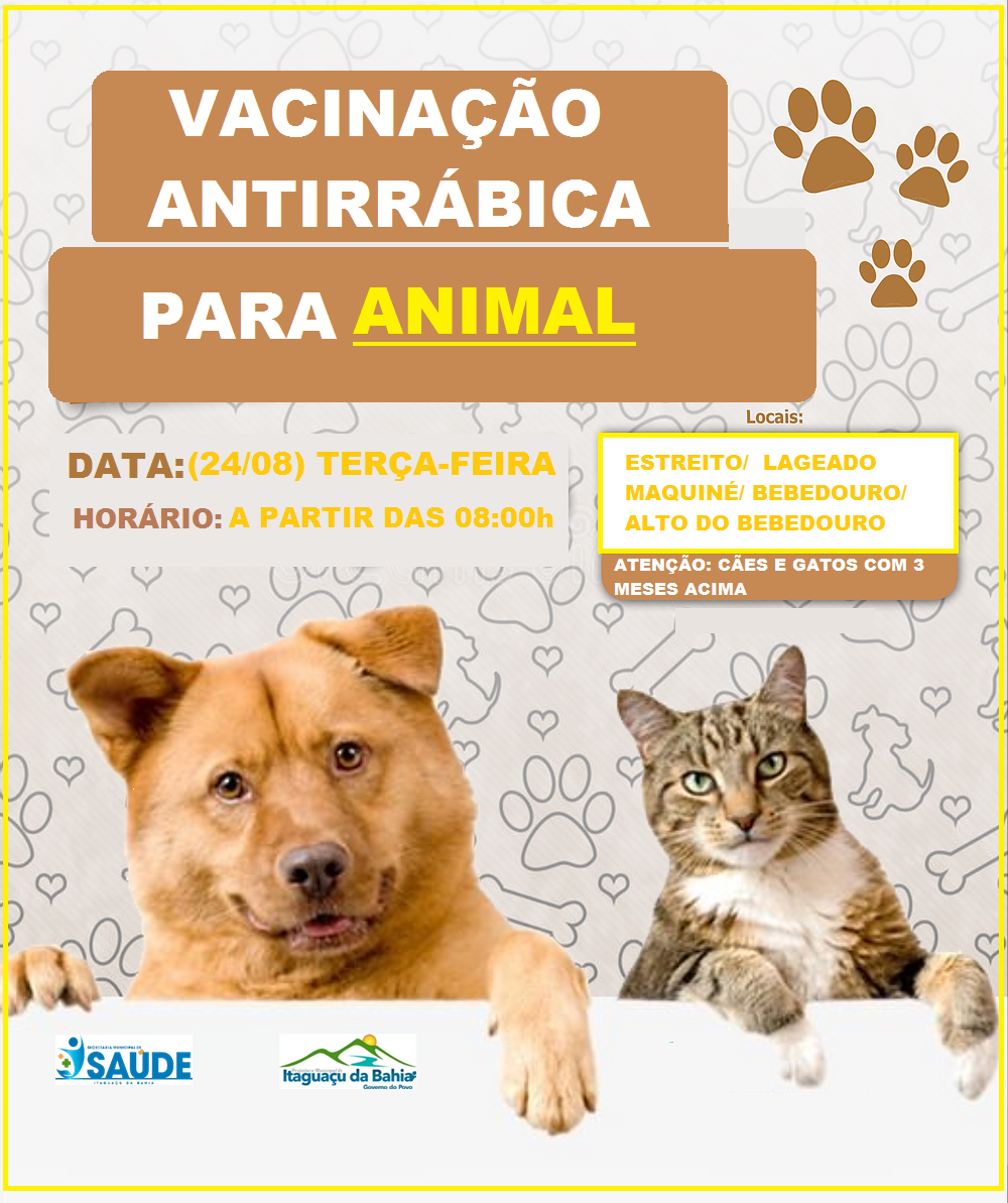 CORONOGRAMA DA VACINAÇÃO ANTIRRÁBICA PARA ANIMAL