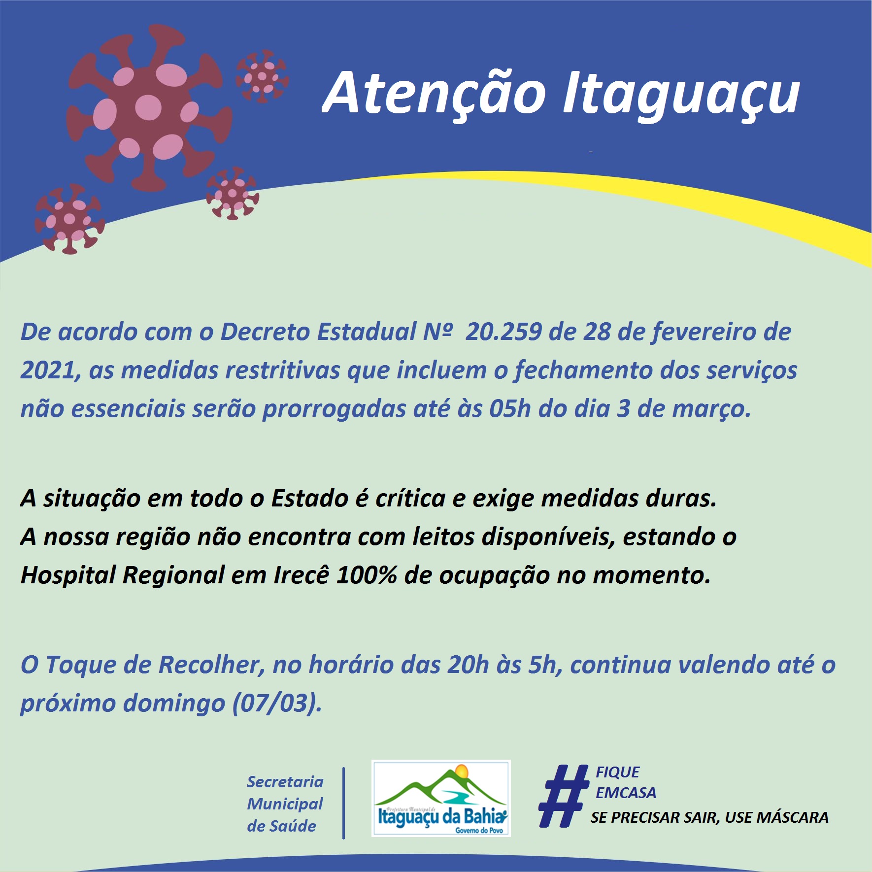 ATENÇÃO ITAGUAÇU