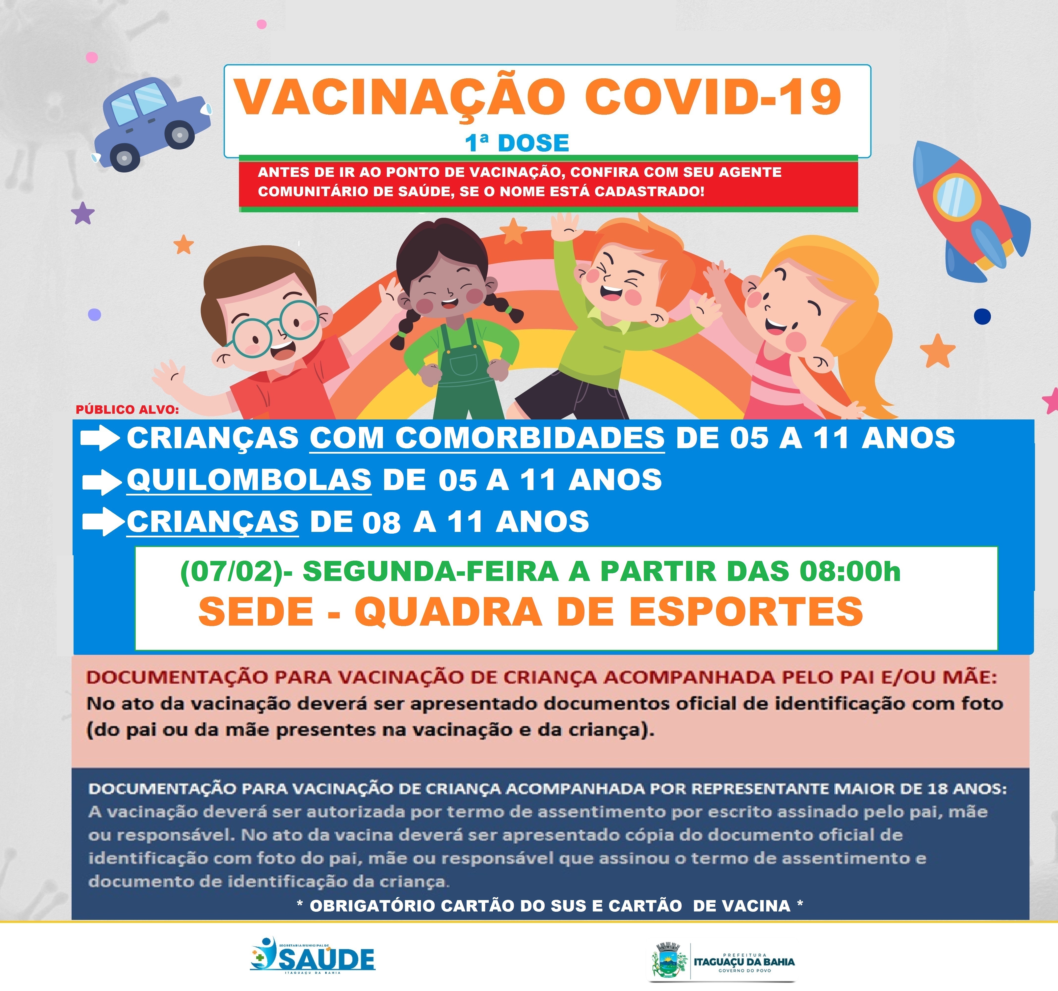 VACINAÇÃO CONTRA COVID-19 - PEDIÁTRICA (SEDE)