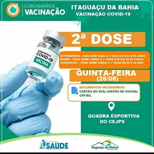 Vacina contra covid-19 2ª DOSE