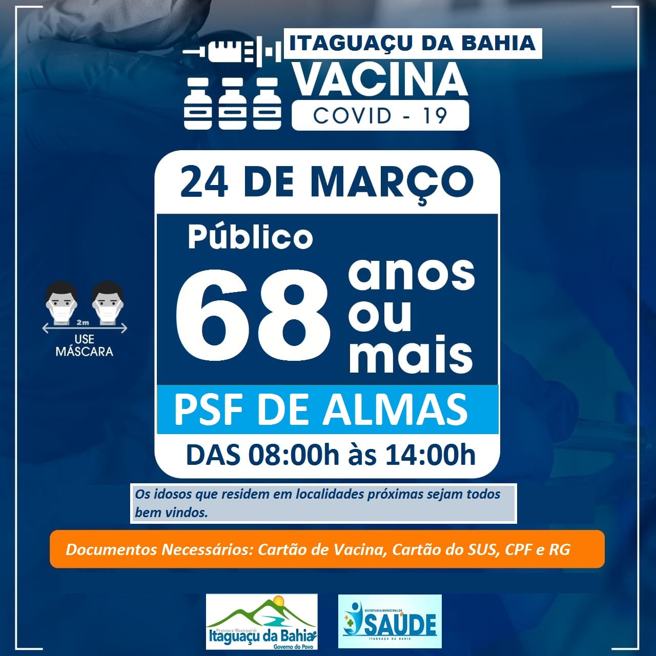 TAGUAÇU DA BAHIA VACINA Vacinação Contra a Covid-19 Povoado de ALMAS