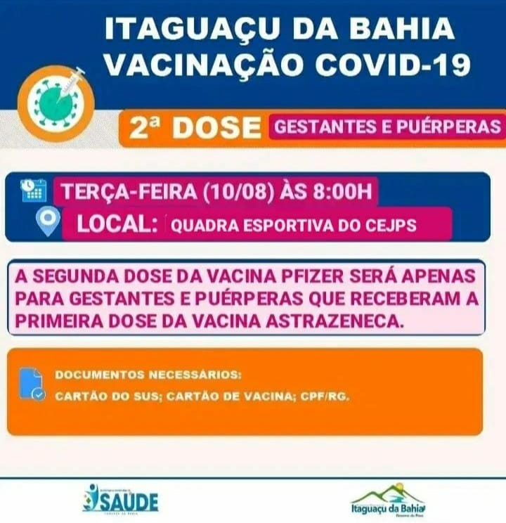 Vacinação covid-19 💉 Gestantes e Puérperas 🤰🤱