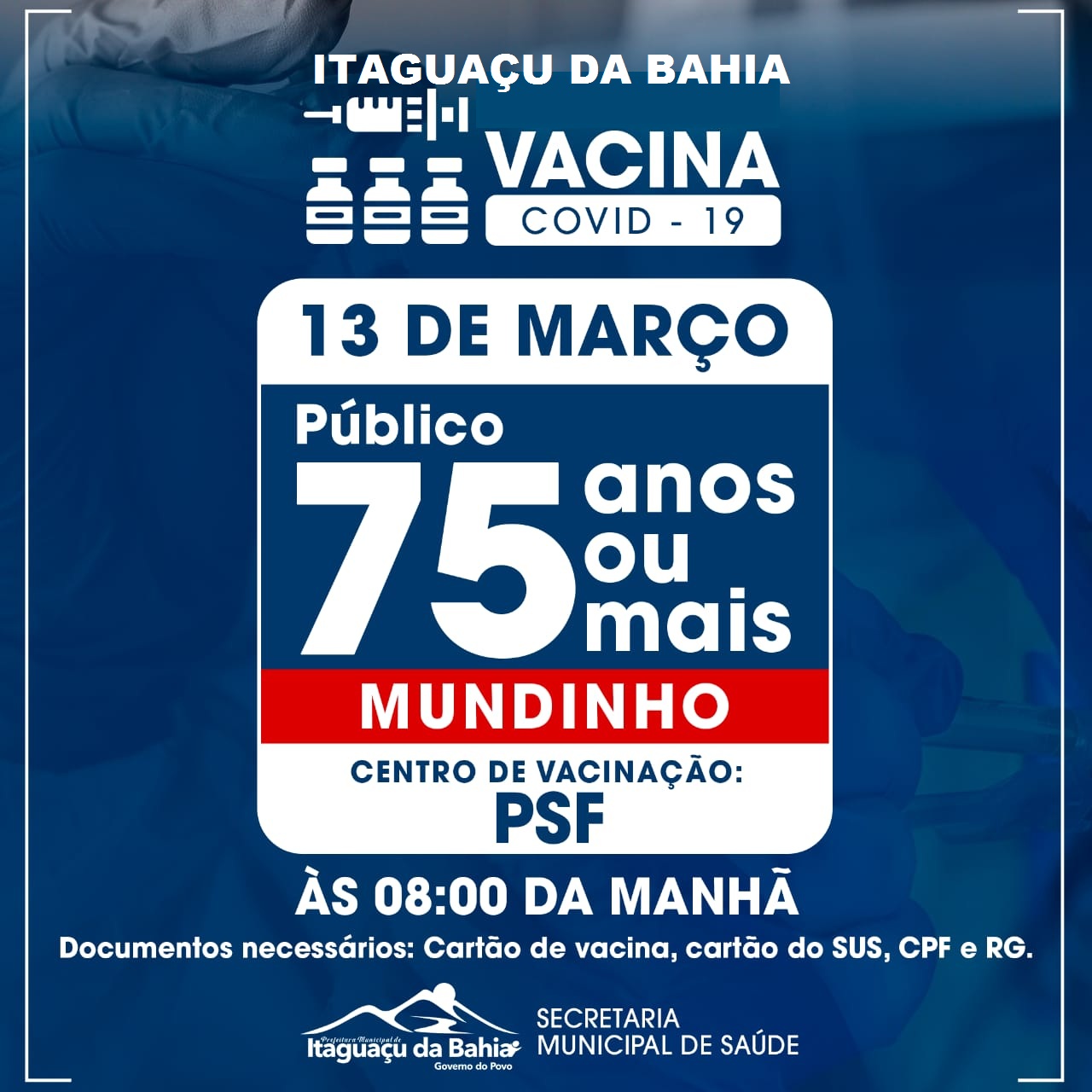 Itaguaçu da Bahia vacina (13-03) MUNDINHO