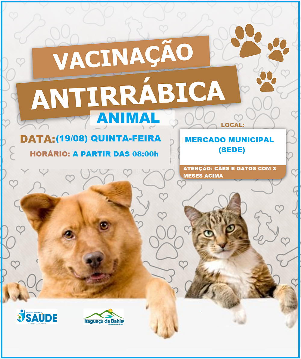 NESSA QUINTA FEIRA! VACINE SEU ANIMAL !