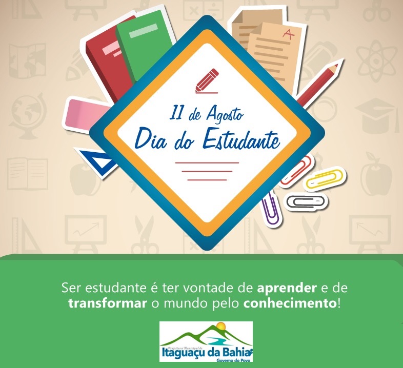 11 de agosto dia do Estudante 📚📝🗓📐