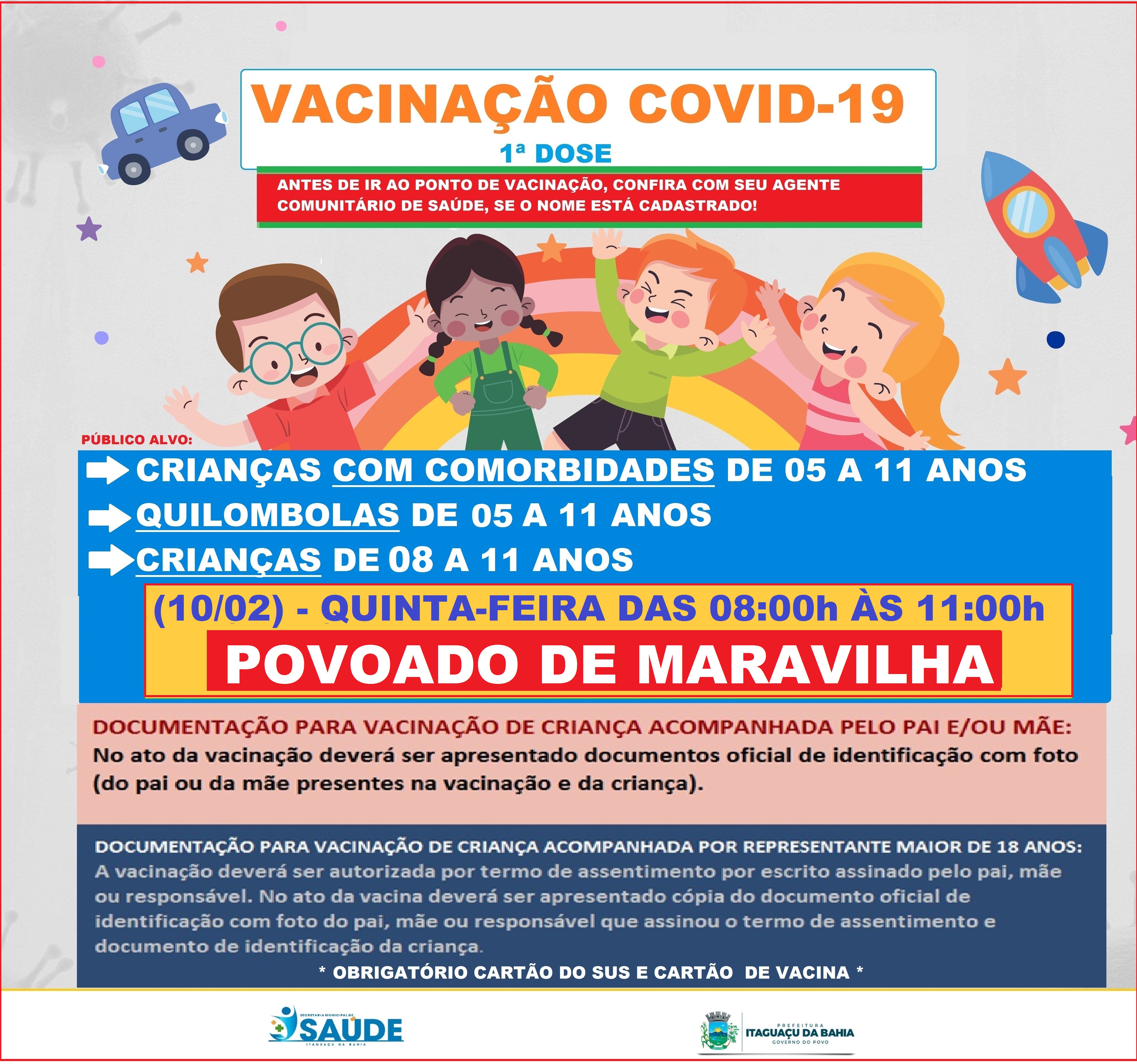 Vacina contra covid-19 POVOADO DE MARAVILHA