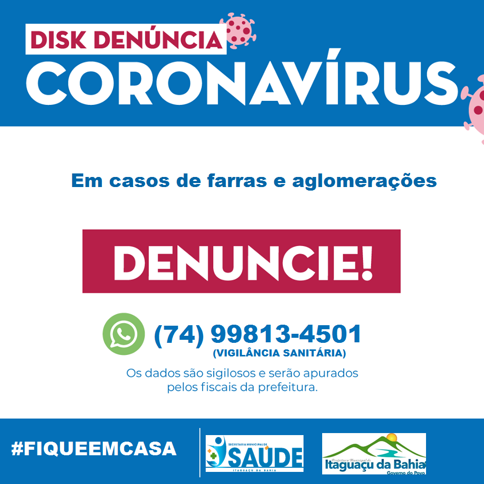 DISK DENÚNCIA CORONAVÍRUS