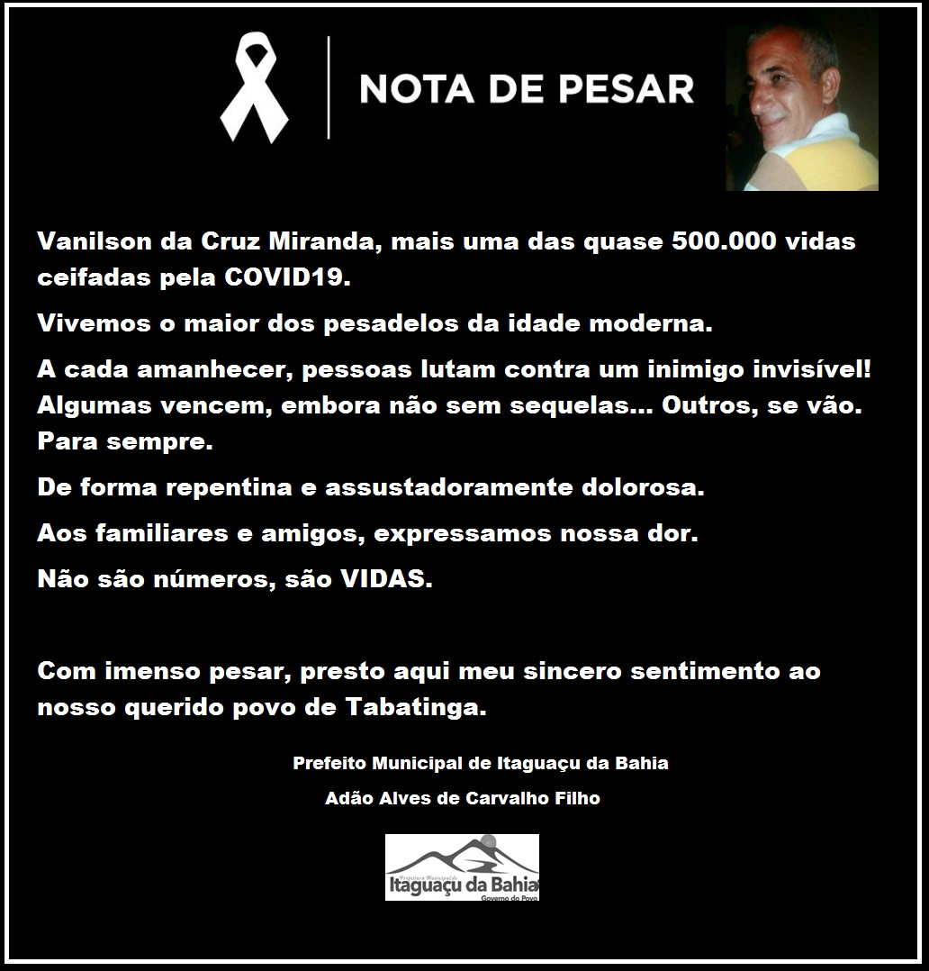 NOTA DE PESAR