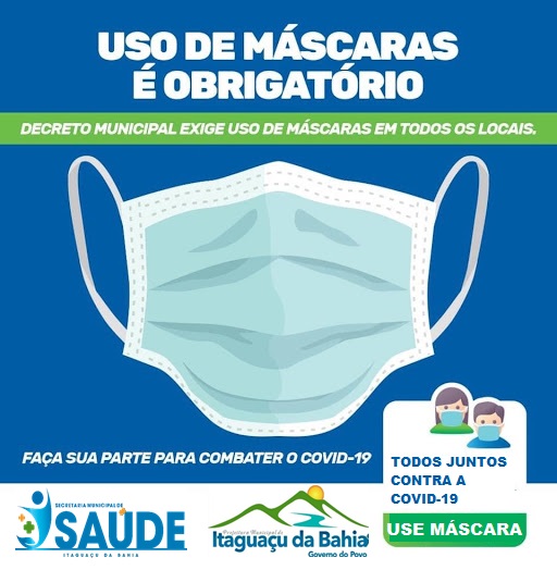 USO DE MÁSCARAS É OBRIGATÓRIO!